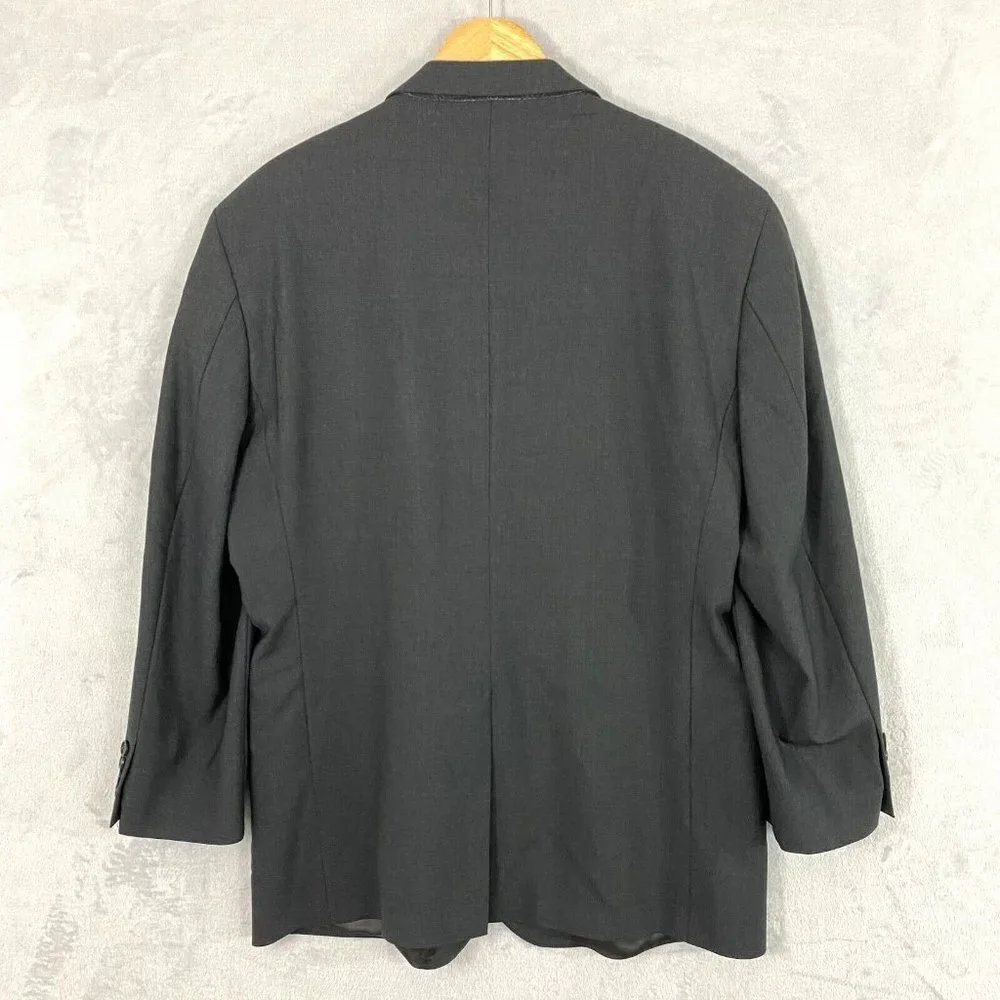 Brooks Brothers Stretch Wool Blazer Sport‎ Coat Men's 46R Gray Suit Jacket